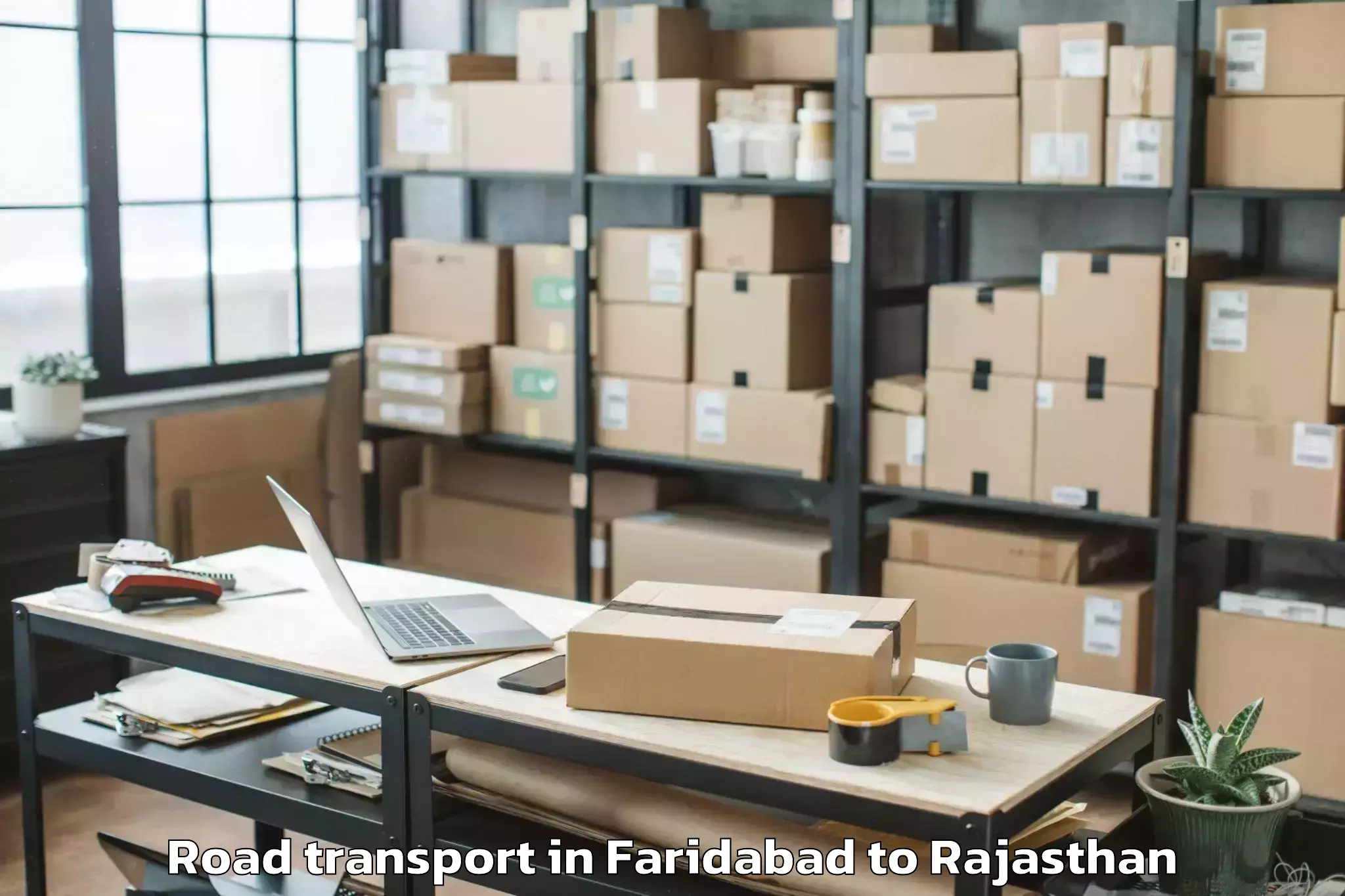 Top Faridabad to Padampur Road Transport Available